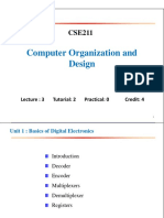 Computer Organization and Design: Lecture: 3 Tutorial: 2 Practical: 0 Credit: 4