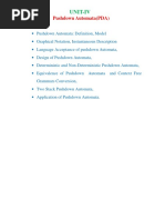 Unit-Iv: Pushdown Automata (PDA)