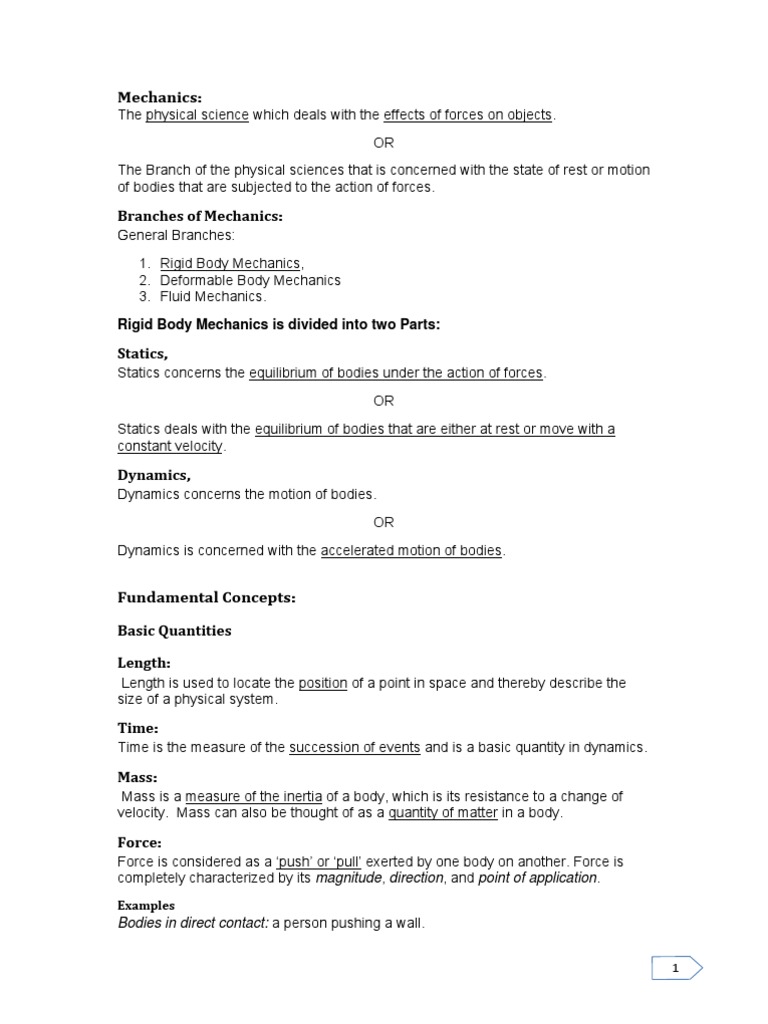 BME131 Notes Part 01 | PDF