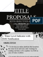 Title Proposals: With Objectives and Architecture