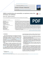 Additive manufacturing and sustainability an exploratory study of the advantages and challenges - Simon Ford