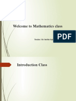 Welcome To Mathematics Class: Teacher: Ms Saritha Sajith