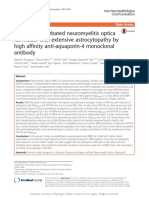 Severely Exacerbated Neuromyelitis Optica Rat Mode