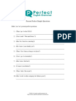 Present Perfect Form Questions