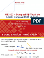 Lec4 Dung Sai Kỹ Thuật Đo - Dung Sai Thiết Kế Calip 20210317