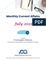 Current Affairs MCQ July 2021 English Version by Pratiyogita Abhiyan