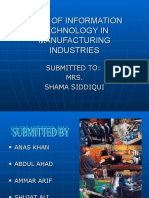 Role of Information Technology in Manufacturing Industries