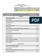 Critérios de classificação Português 2o ano