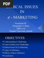 Ethical Issues in E-Marketing