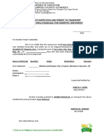 Certificate of Inspection and Permit To Transport Copra/Coco Shell/Charcoal For Domestic Movement