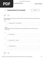 Quiz On Arrays and Parameters