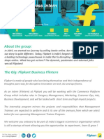 Flipkart Business Intern 2021 - Job Description