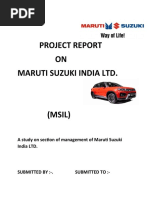 A Study On Section of Management of Maruti Suzuki India LTD