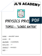 LOGIC GATES (Physics Project Class-12)