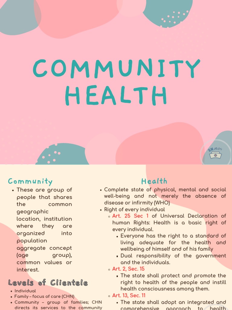 Community Health Nursing Overview | PDF | Health Care | Nursing