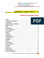 60 IELTS Speaking Topics Part 2 - 3 With Questions & Sample Answers - IELTS Fighter