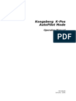 Kongsberg K-Pos Autopilot Mode: Operator Manual