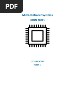 Microcontroller Systems (KON 309E) : Lecture Notes (WEEK 1)