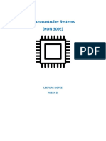 Microcontroller Systems (KON 309E) : Lecture Notes (WEEK 2)