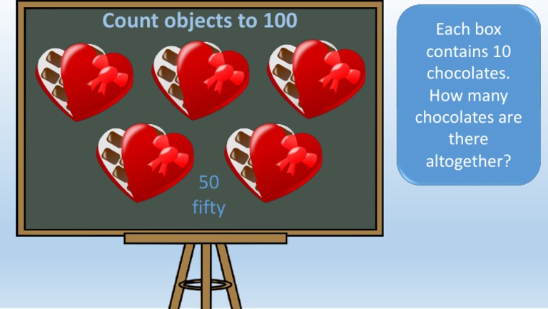Count Objects To 100: 50 Fifty | PDF