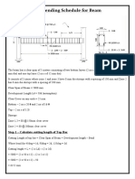 Bar Bending Schedule For Beam