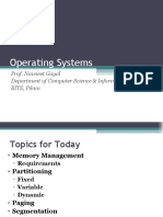 Operating Systems: Prof. Navneet Goyal Department of Computer Science & Information Systems BITS, Pilani
