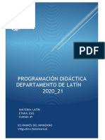 4º Eso - Latín - Programación Departamento - 20 - 21 Ies Ramos Del Manzano