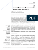 Humanoid Robots As Teachers and A Proposed Code of Practice: Douglas P. Newton and Lynn D. Newton