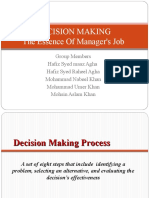 Decision Making The Essence of Manager's Job
