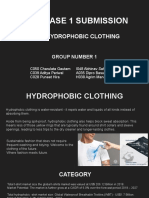 Imc Phase 1 Submission: Idea: Hydrophobic Clothing