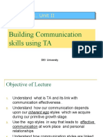 Building Communication Skills Using TA: Lecture 1. Unit II
