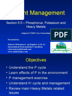 Nutrient Management: Section 5.5 - Phosphorus, Potassium and Heavy Metals