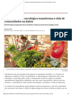 Experiência Agroecológica Transforma A Vida de Comunidades Na - Geral