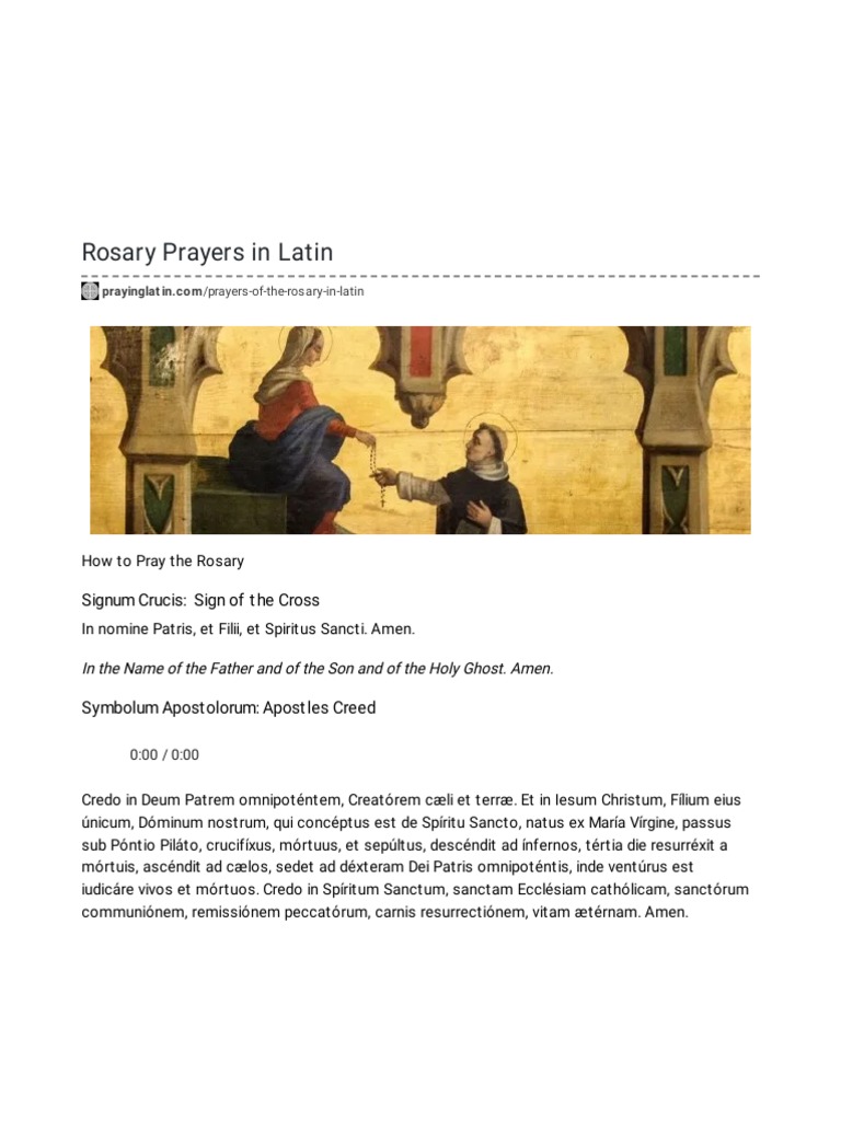 Rosary Prayers in Latin | Download Free PDF | Rosary | Worship