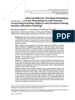 2021 Latent Motivation Profiles For Choosing Teaching A
