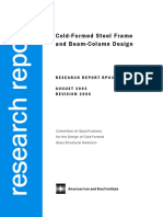 Cold-Formed Steel Frame and Beam-column Design