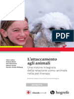 L'Attaccamento Agli Animali: Una Visione Integrata Della Relazione Uomo-Animale Nella Pet Therapy