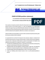 English - EUBS-ECHM Position On Diving and COVID-19 (21st May 2020)