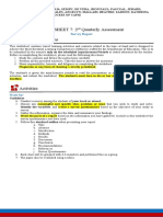 Worksheet 7: 2 Quarterly Assessment General Instructions: Survey Report