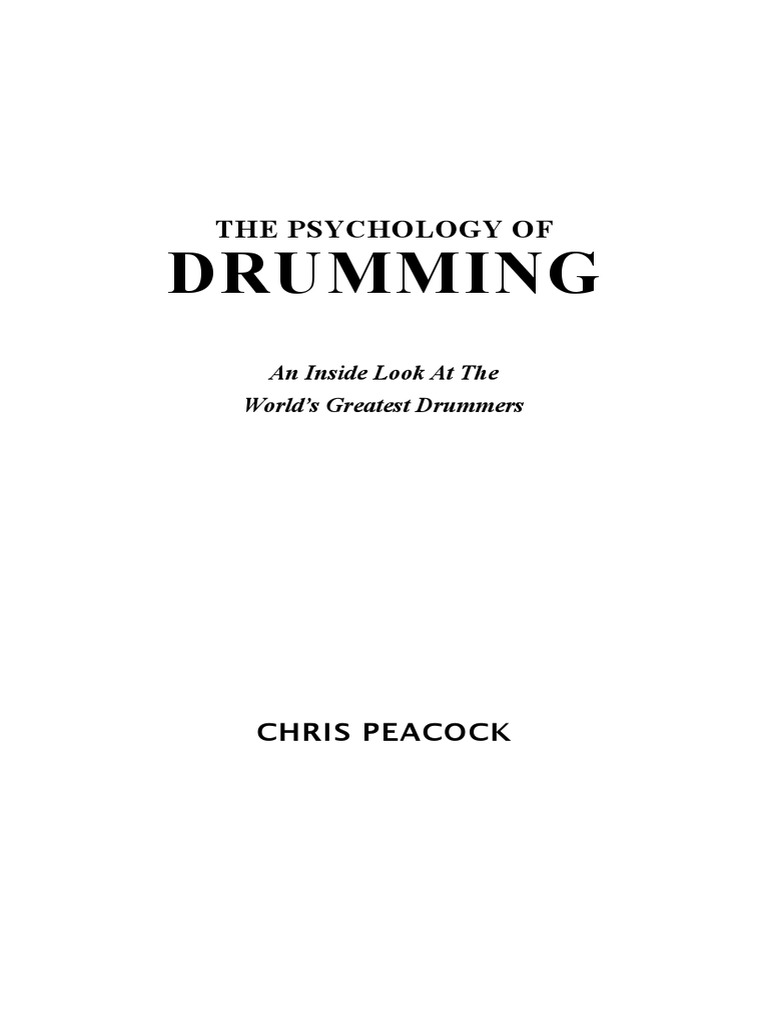 The Psychology of Drumming The Drum Ninja PDF