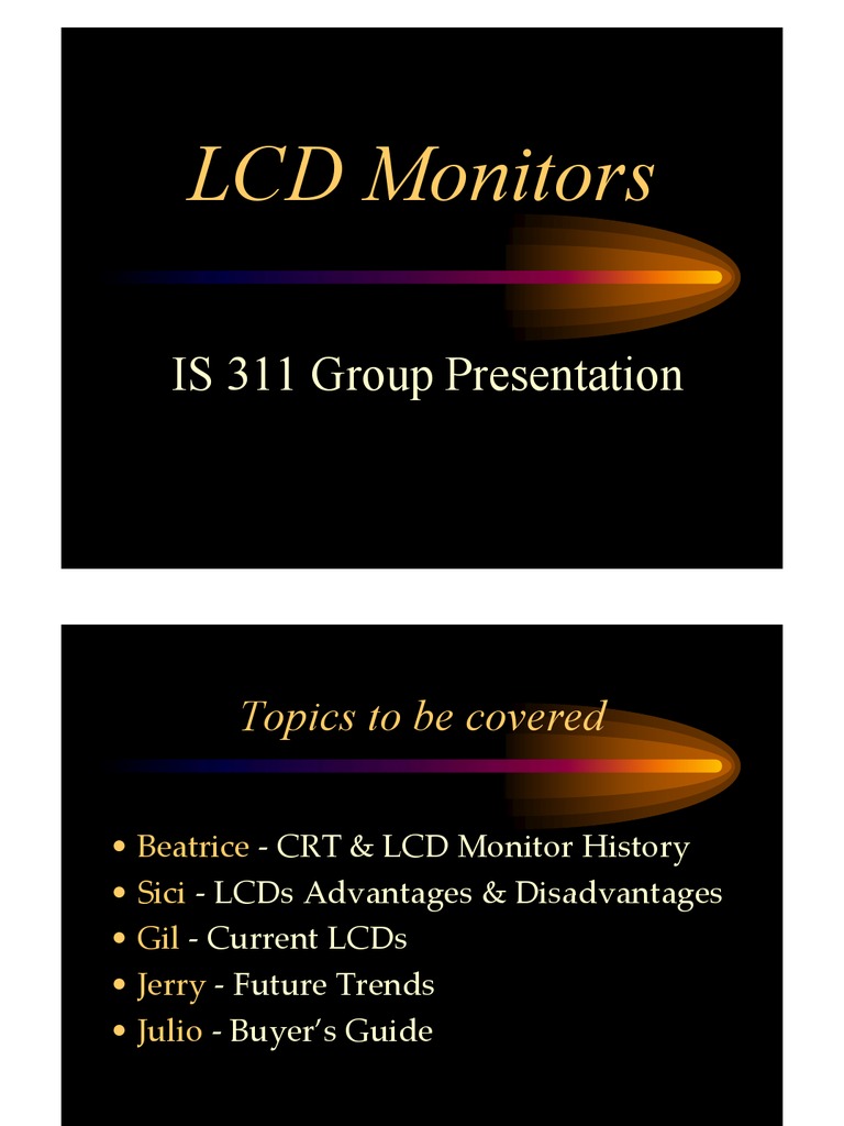 LCD Monitors History and Future Trends PDF Computer Monitor
