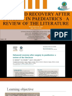 Enhanced Recovery After Surgery in Paediatrics