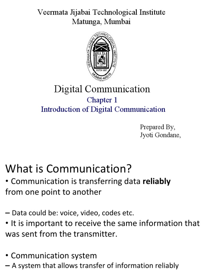 Introduction to Digital Communication | PDF | Data Compression ...