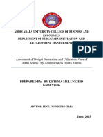 Assessing Budget Preparation and Utilization in Addis Ababa Health Bureau