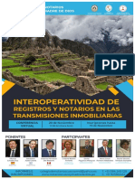 FLYER CONFERENCIA VIRTUAL INTEROPERATIVIDAD DE REGISTROS Y NOTARIOS EN LAS TRANSMISIONES INMOBILIARIAS