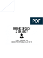 Business Policy & Strategy Notes (2019) (Vi - Sem - Bms - Sscbs - Du)