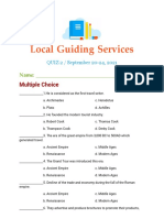 Local Guiding Services Quiz 2