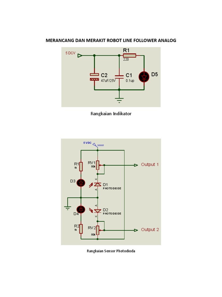 Robot Line Follower Analog Design Guide | PDF | Electrical Engineering ...