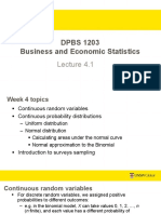 DPBS 1203 Business and Economic Statistics