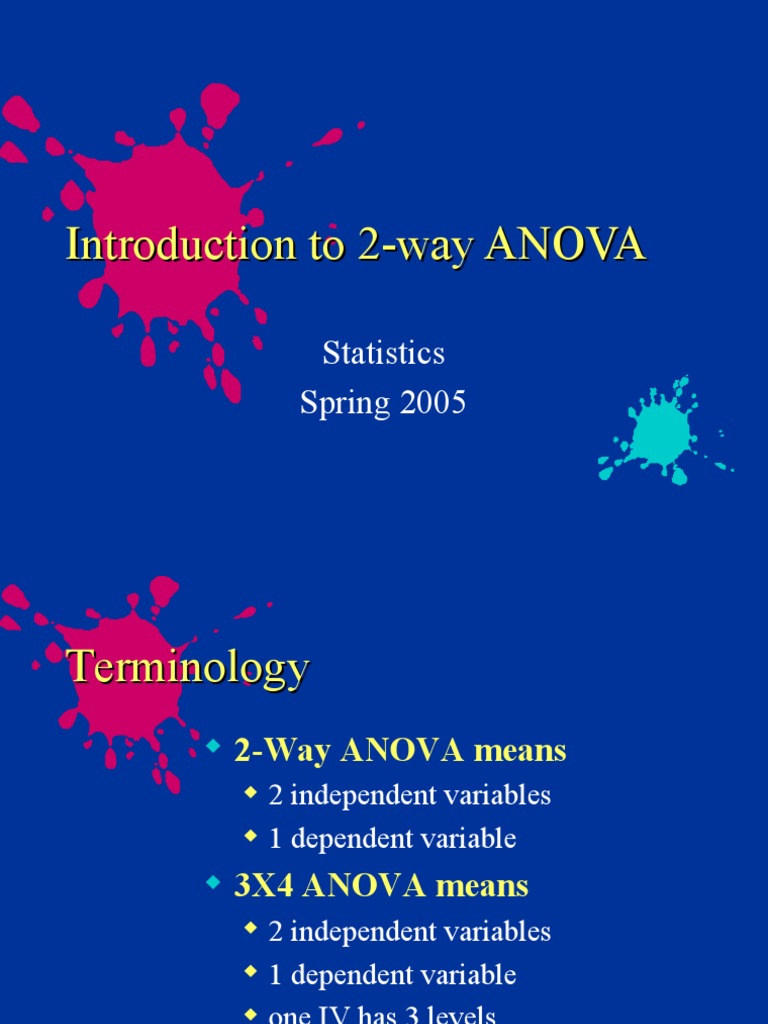 Two Way Anova | PDF | Errors And Residuals | Analysis Of Variance